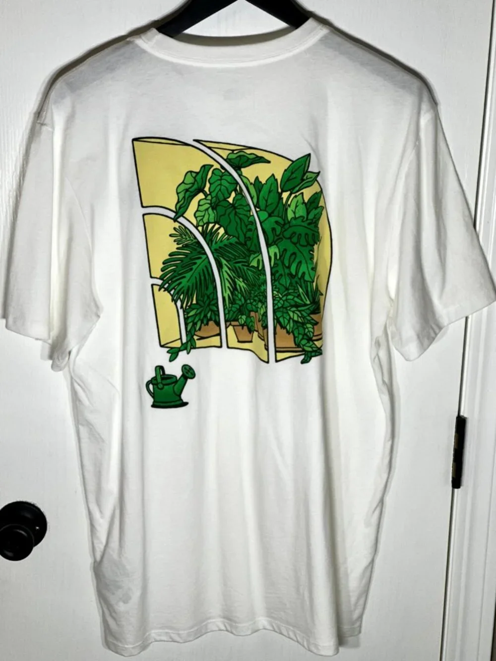 North Face Men's Large Crown Shyness White & Green Tee Circular Design - NWT